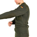 germany military classic commando sweater in olive color