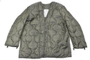 Olive green quilted lining for MFH Brand U.S. Army M65 field jacket with durable insulated design