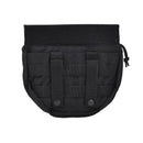 Small black MIL-TEC tactical drop down pouch with molle straps for attaching to backpacks or plate carriers.