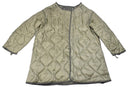 Olive green quilted detachable liner for MIL-TEC U.S. military style M51 hooded parka, lightweight and insulated.