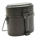 Original German Military Mess Kit Aluminium 3 Part Pot Lid Container Olive
