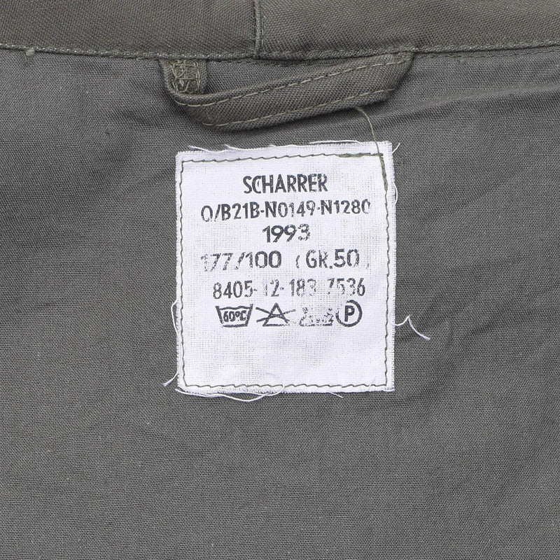 Original German military long parka jacket olive hooded field coat army outdoor