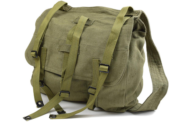 Genuine Romanian army bread bag military surplus Olive canvas haversack OD NEW