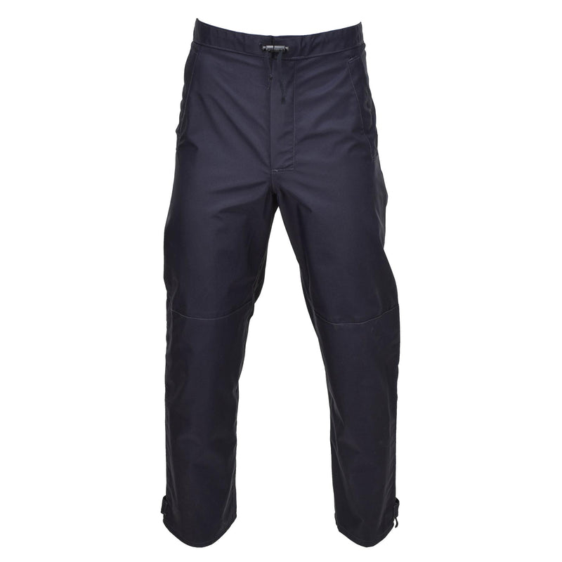 Genuine British Police rain trousers outdoor waterproof wet weather pants blue