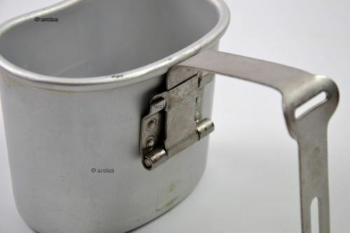 Original Belgian army canteen cup mug mess Aluminum pot bushcraft like US M1910