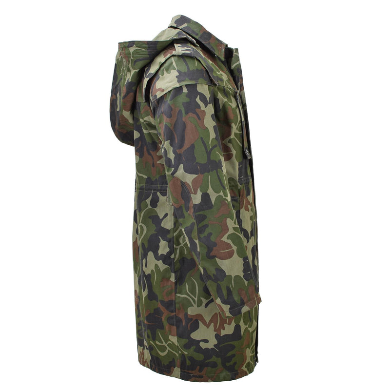 Original Romanian military parka M93 camo leaf hooded long jacket tactical NEW