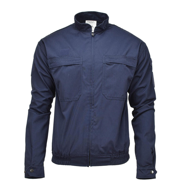 Genuine French military police sports jacket elastic waist sportswear shirt blue