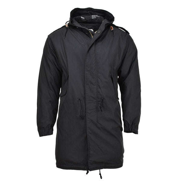 MIL-TEC Brand U.S. Military style parka M51 shell hooded quilted liner black NEW