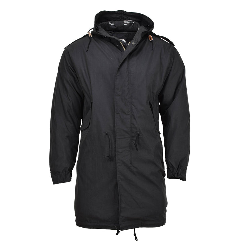 MIL-TEC Brand U.S. Military style parka M51 shell hooded quilted liner black NEW