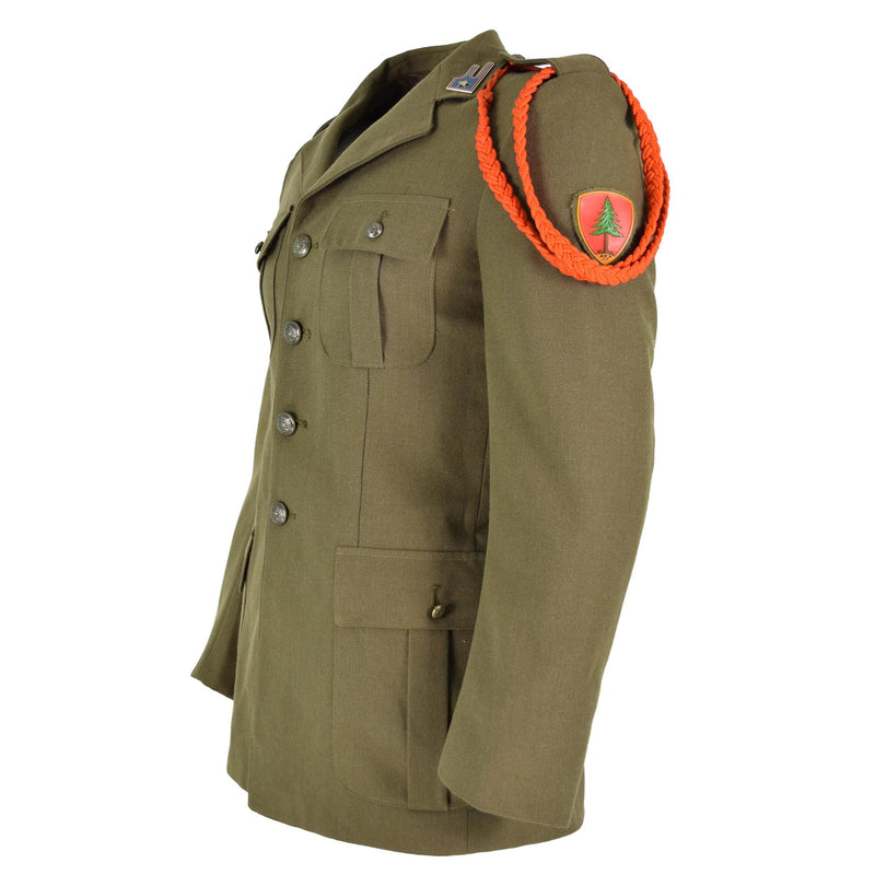 Original Italian army jacket brown parade uniform dress wool military issue