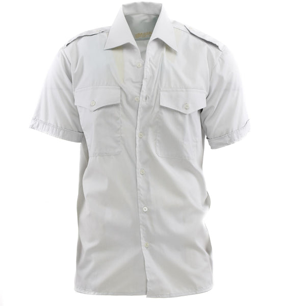 Genuine Austrian army button down shirt short sleeve grey military surplus NEW