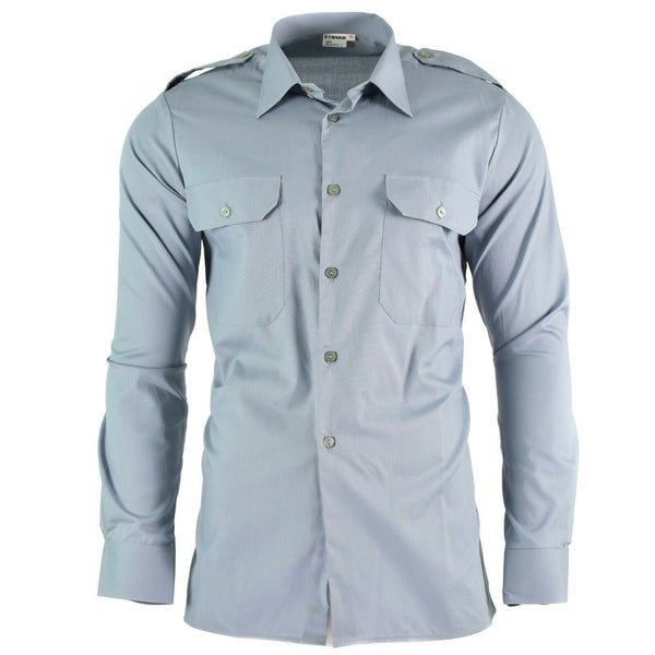 Genuine Austrian army shirt Grey Military service long sleeve BDU NEW