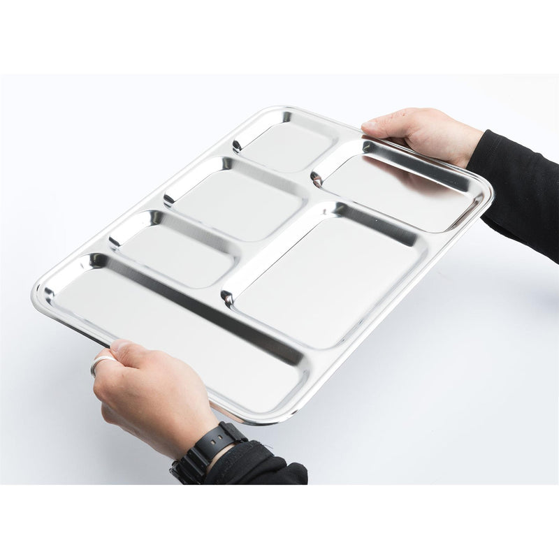 Original French Military food tray stainless steel food divider mess hall NEW