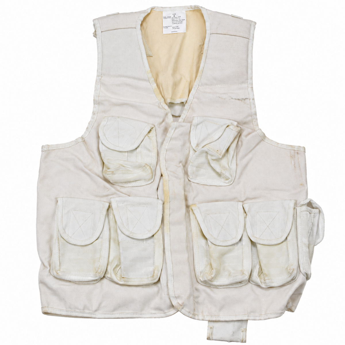 Original Turkish Military Tactical Vest Multi Pouch Field Utility White