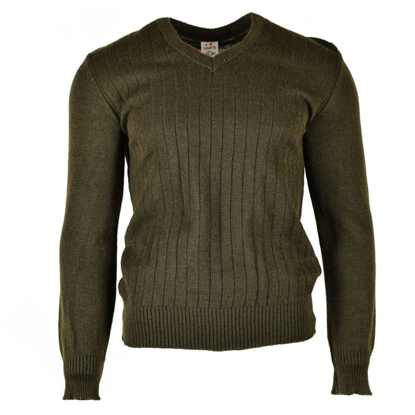 Original Czech army pullover M85 V-neck sweater brown NEW