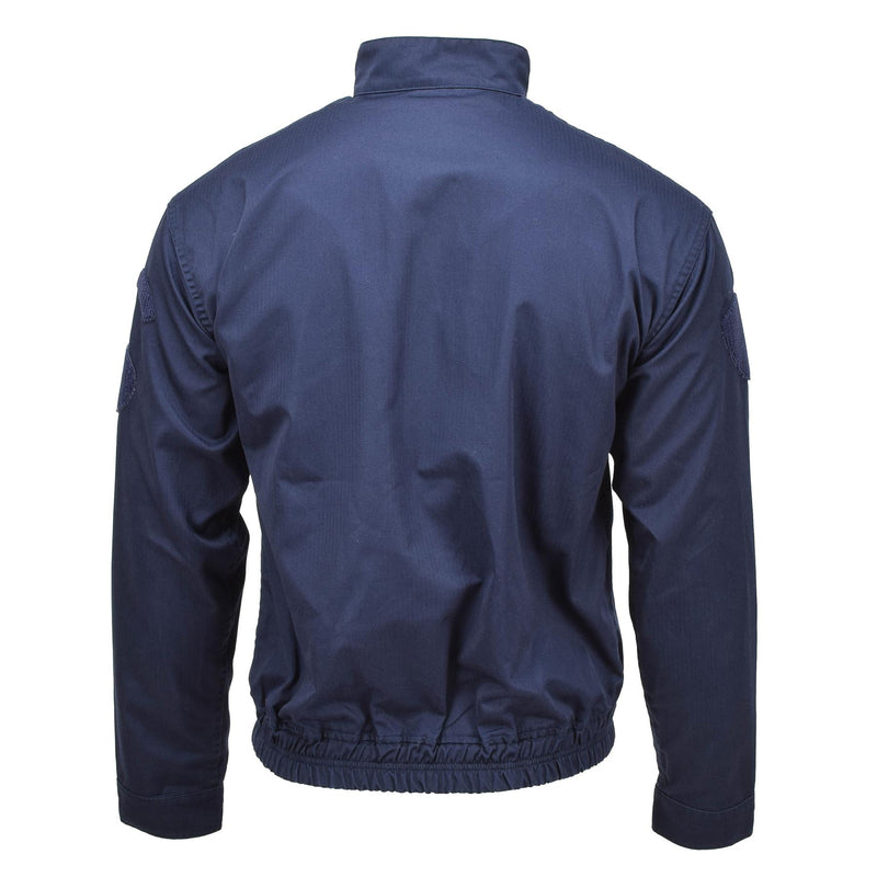 Genuine French military police sports jacket elastic waist sportswear shirt blue