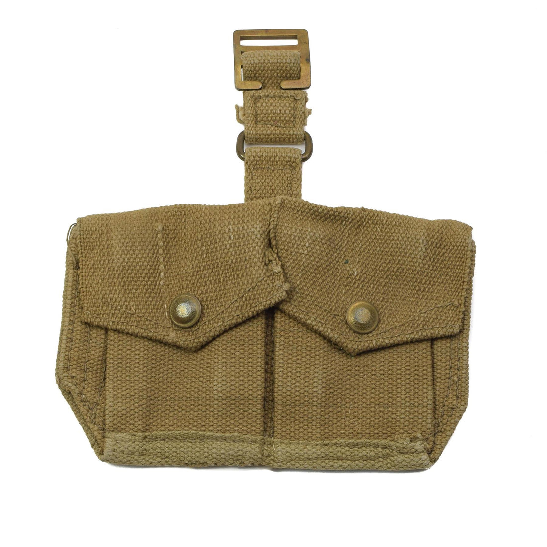 Original British Army M37 Webbing Cartridge Pouch Double Magazine Pouch Khaki