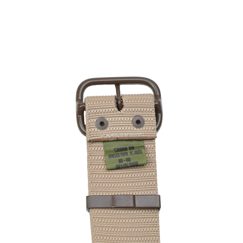 Original Czech Military tactical pants belt canvas khaki thorn brown buckle NEW