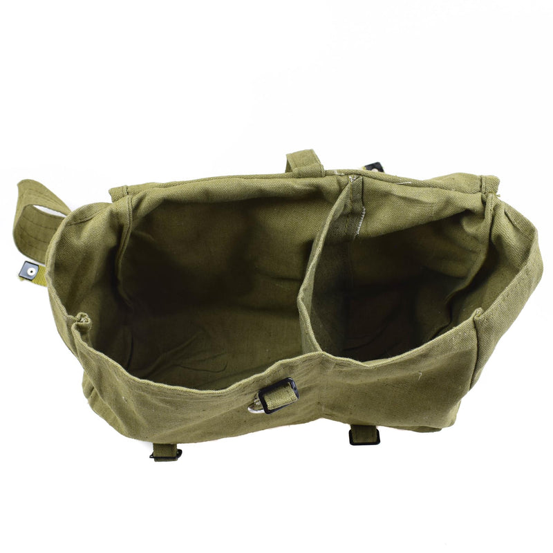 Genuine Romanian army bread bag military surplus Olive canvas haversack OD NEW