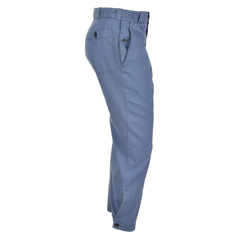 Genuine Swiss Civil Defense Trousers Blue Pants Combat Switzerland Military USED