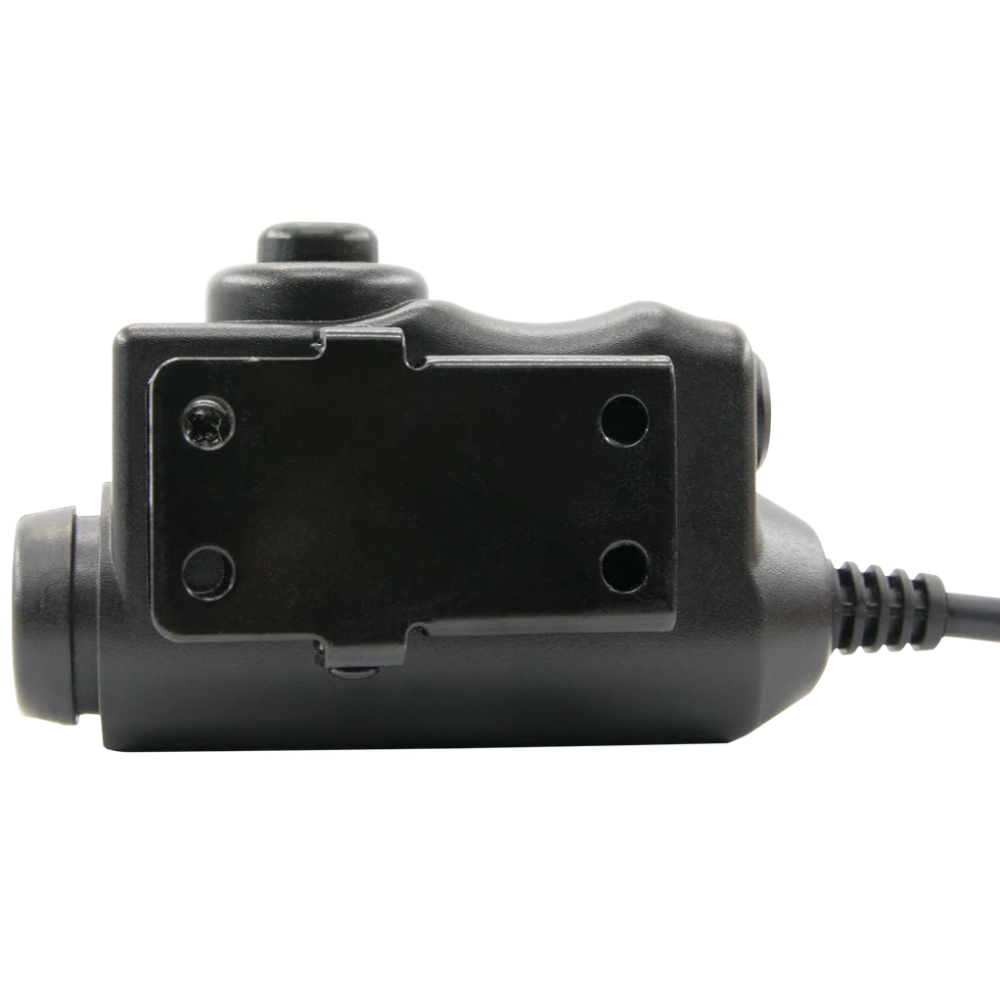 EARMOR M51 PTT Communication Adapter Kenwood 2-Pin Radio Connector Black