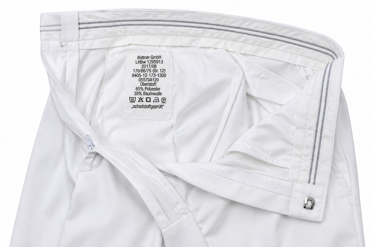 Original German Military Navy Dress Trousers Formal Service Uniform White