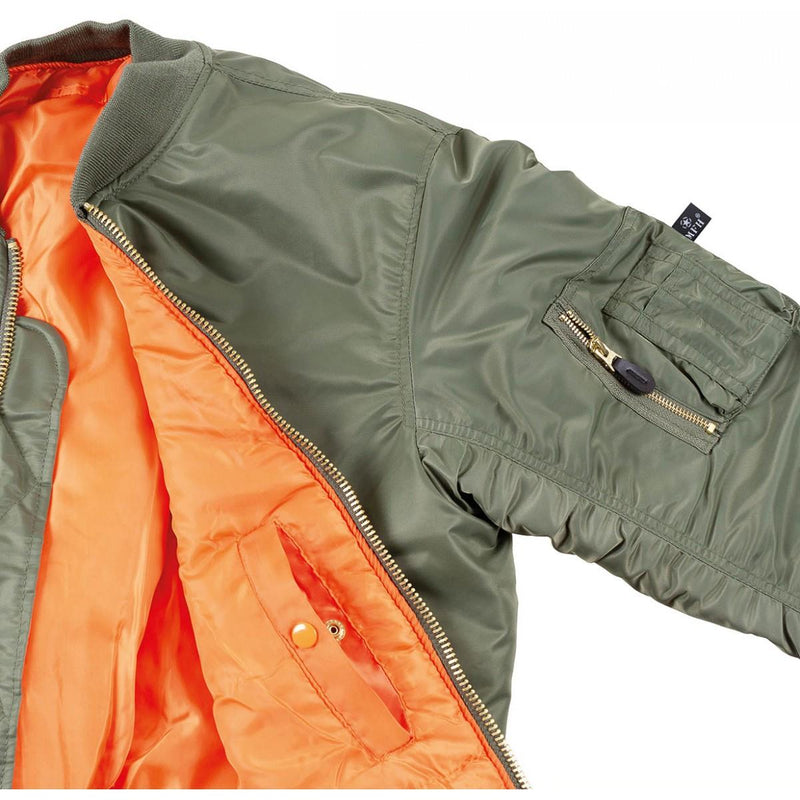 U.S. Military style MA1 bomber jacket air forces troops windproof warm olive