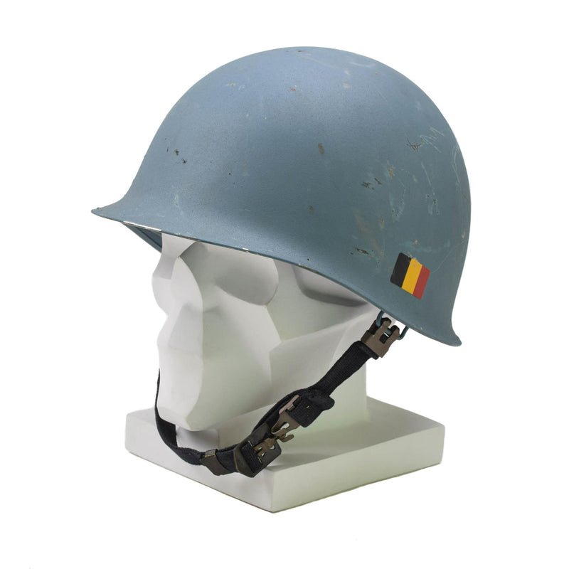 Original Military Belgian Steel Helmet M51 tactical combat inner pvc Light Blue