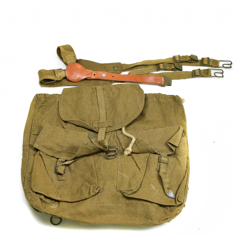 Original Czech army vintage rucksack with Y straps suspenders M60 canvas bag NEW