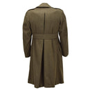 Original Canadian Army Wool Overcoat Military Surplus Vintage Olive Green