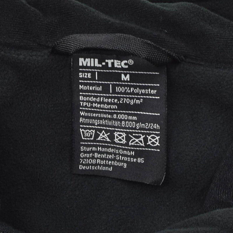 MIL-TEC fleece jacket cold weather thermal hiking activewear water resistant