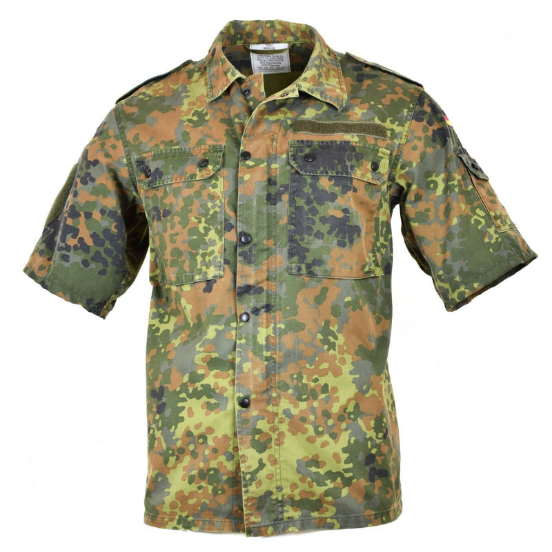 Original German army shirt zipped flecktarn short sleeves combat BW Army issue