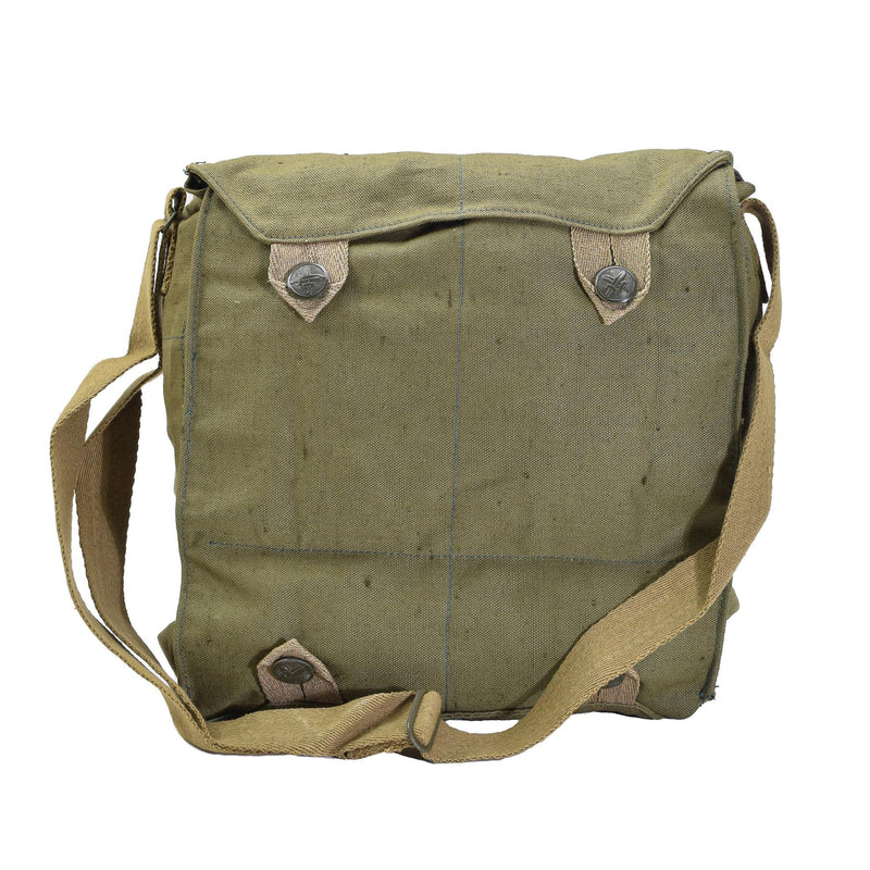 Original Czech Military gas mask shoulder bag green canvas vintage surplus NEW