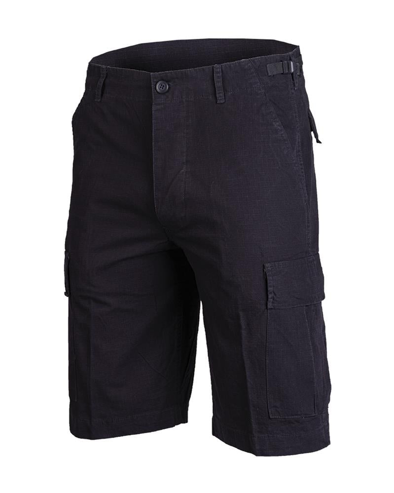Mil-Tec Brand U.S. Military style black prewashed lightweight bermuda shorts