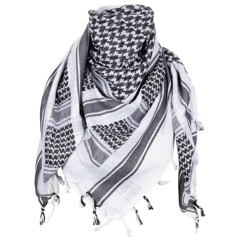 MFH Shemagh Scarf Classic Tactical Cotton Desert Wrap Black White