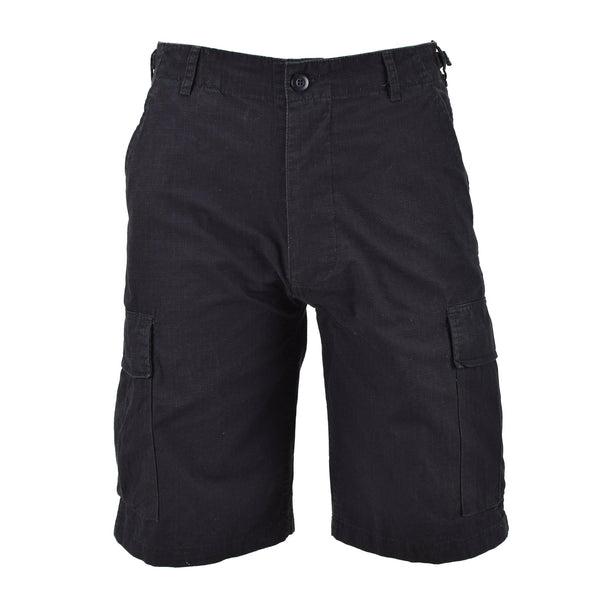 Mil-Tec Brand U.S. Military style black prewashed lightweight bermuda shorts