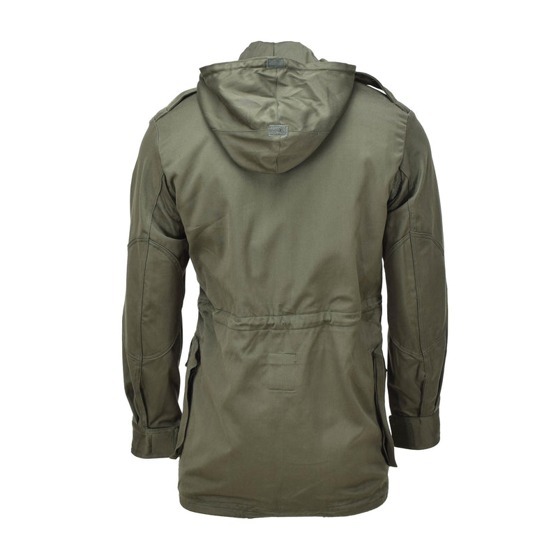 Genuine Belgium Military Jacket olive field troops BDU hooded parka vintage NEW