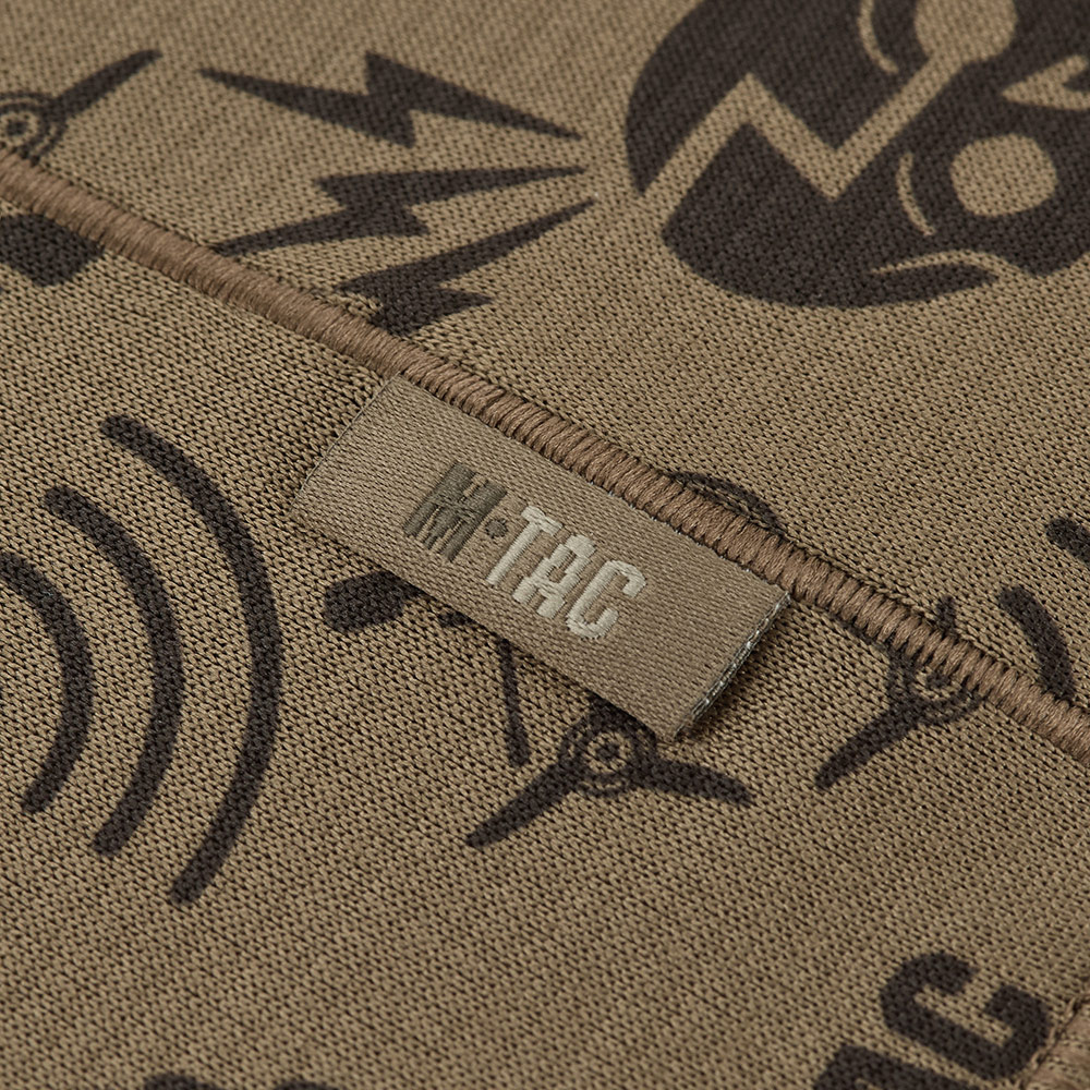 M-TAC Microfleece Neck Gaiter Drone Pattern Tactical Outdoor Scarf Tan