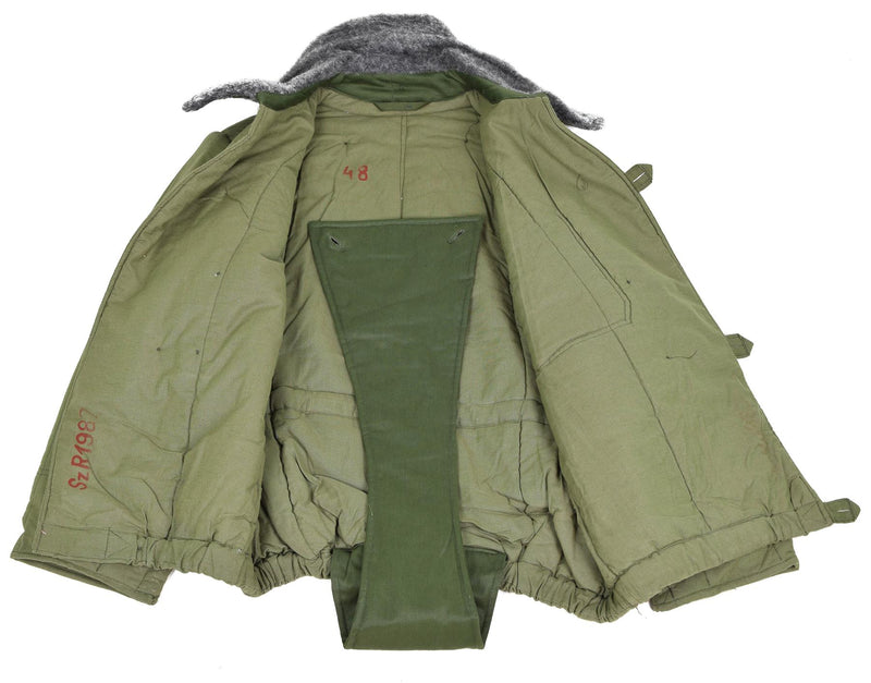 Genuine Hungarian army quilted jacket M65 fur collar Warm winter warm parka NEW