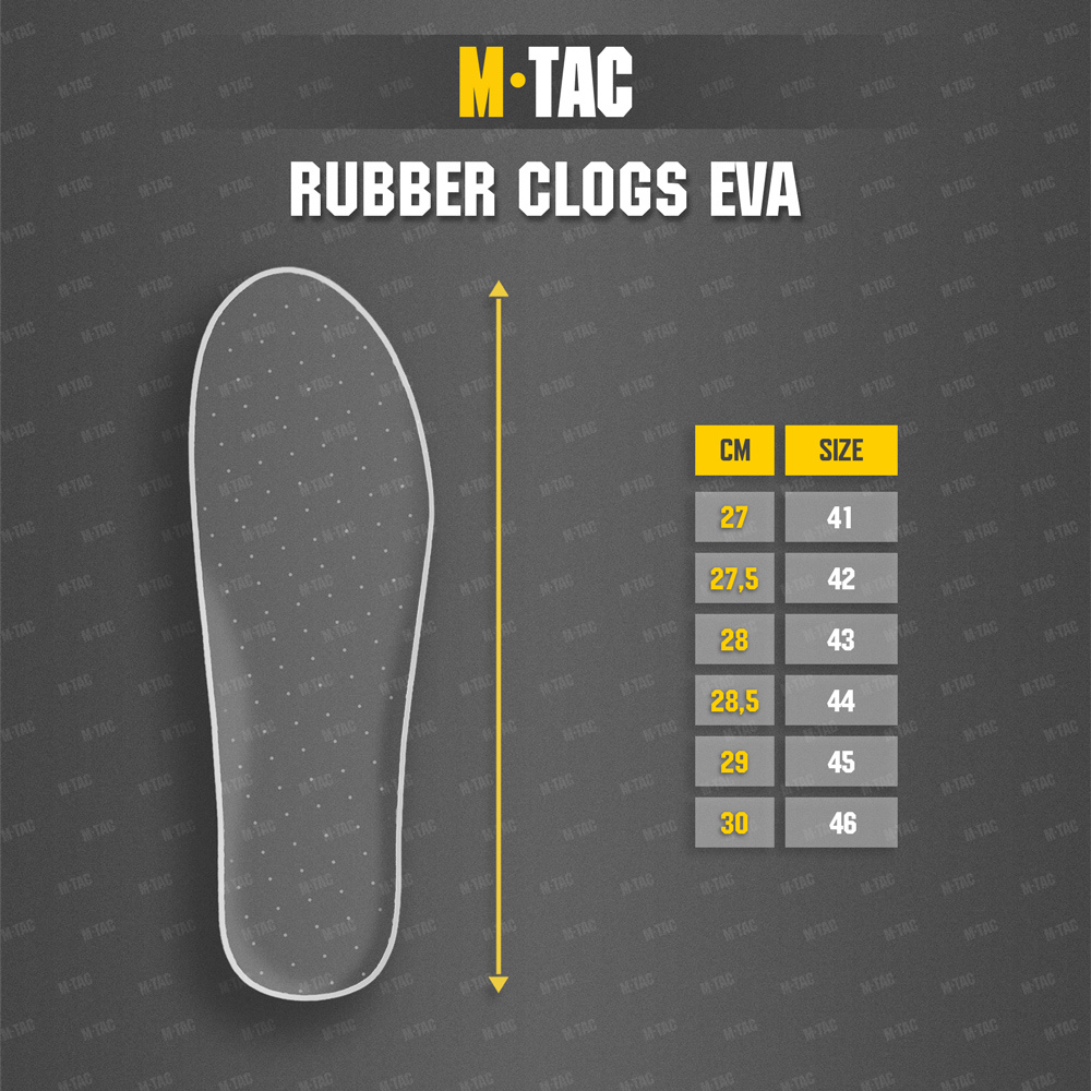 M-TAC EVA Clogs Snug Fit Lightweight Outdoor Camping Shoes Heel Strap Olive
