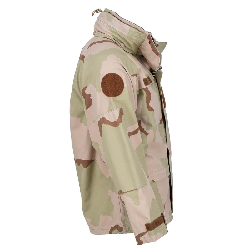 Original Hungarian Army rain jacket combat camouflage desert waterproof hooded