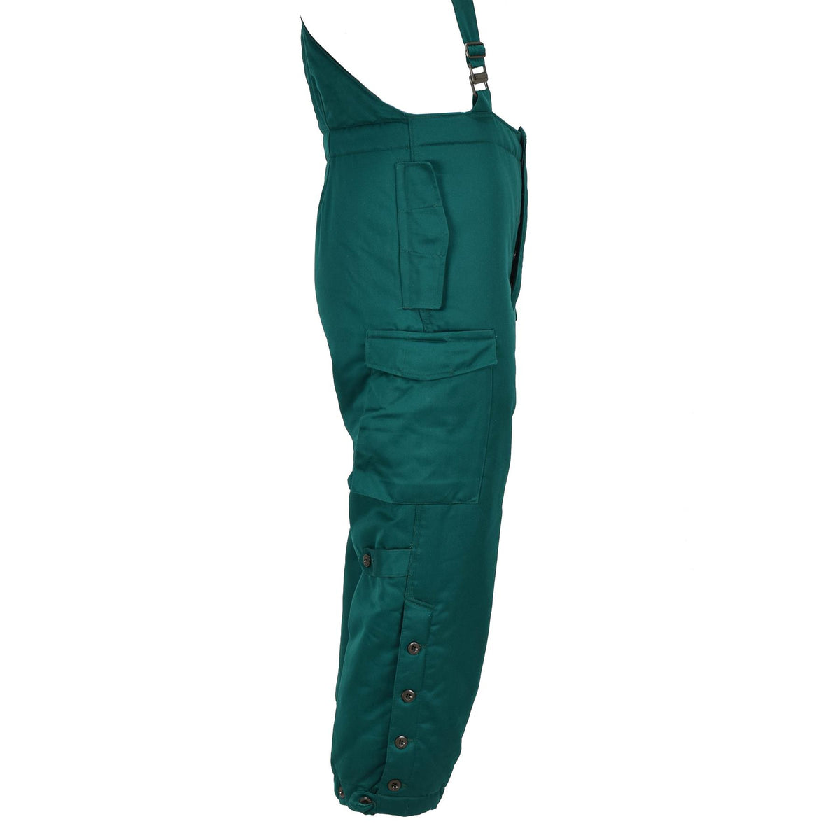 Original Austrian Military Thermal Bib Pants Cold Weather Insulated Green