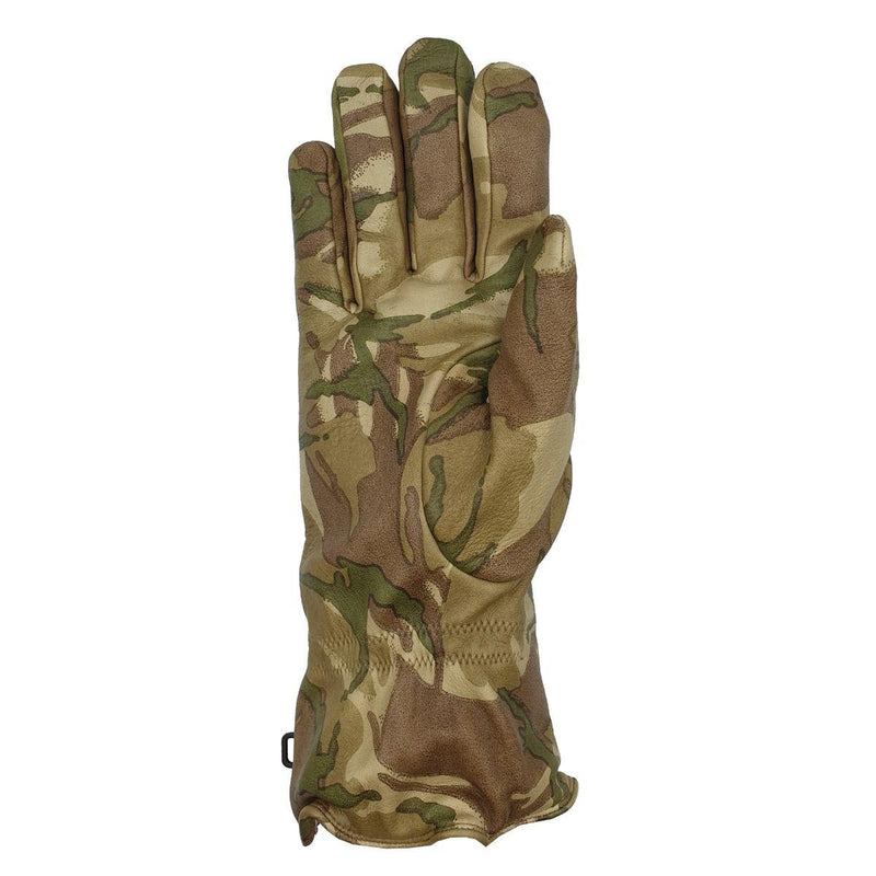 Genuine British MK II Combat leather gloves MTP camouflage warm lined gloves