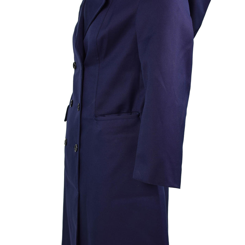 Genuine French Military Coat Army Trench coat dark Blue women's jacket NEW