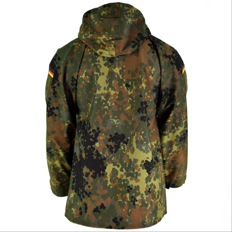 Original German army field Jacket GoreTex Flecktarn waterproof rain parka NEW