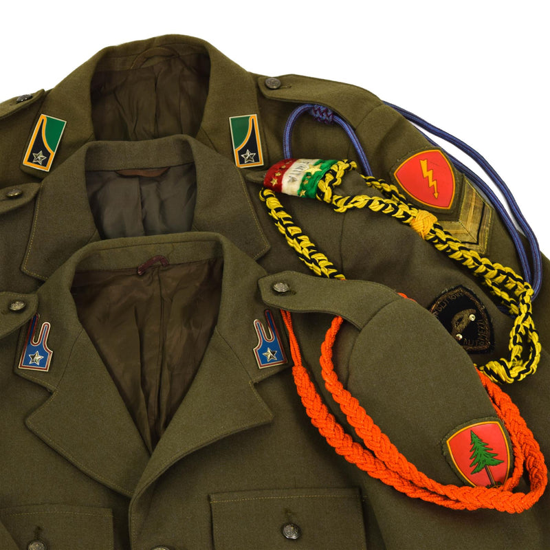 Original Italian army jacket brown parade uniform dress wool military issue