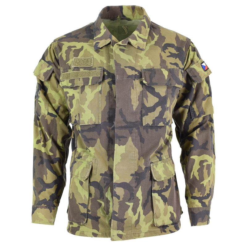Original Czech army troops field jacket leaf camo pattern parka military surplus