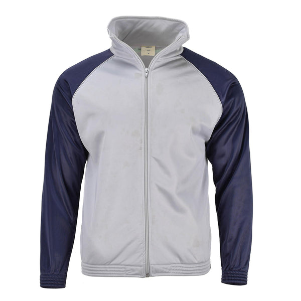 Genuine French Military school sweatshirt sports jacket running hiking grey blue