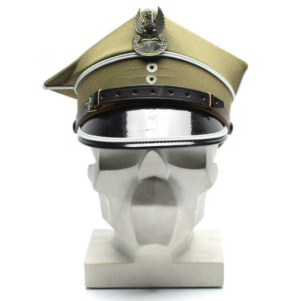 Genuine Polish military visor hat Poland army officer peaked eagle cockade NEW