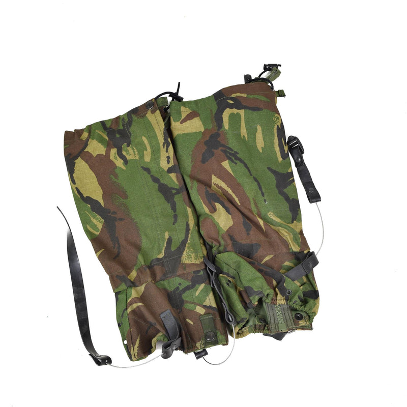 British army gaiters with durable steel rope DPM Woodland NEW